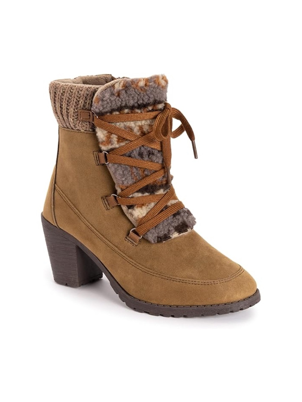 MUK LUKS Women's Lacy Lilah Boots in Chestnut